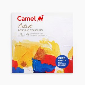 Camel Artist Acrylic Colours 18 shades in 20 ml with Mediums