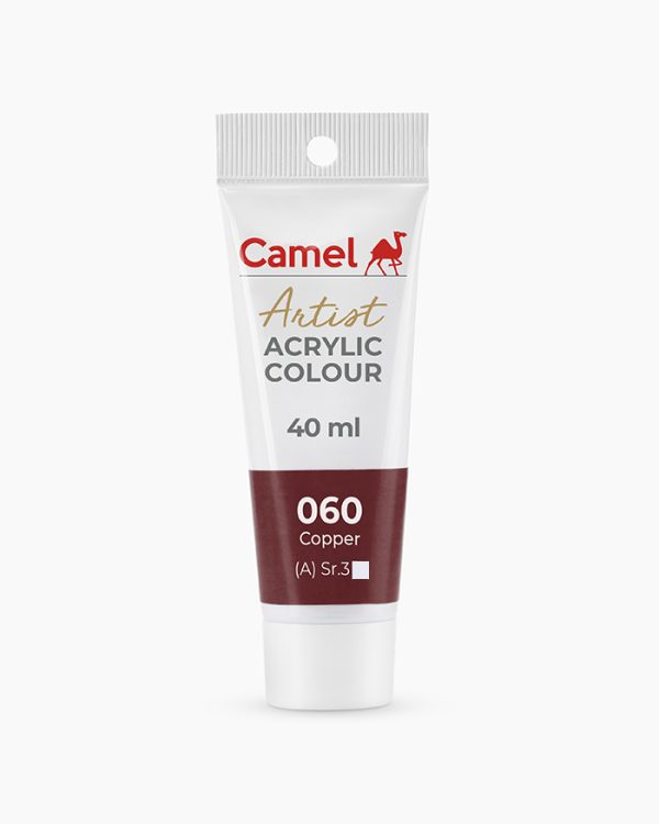 Camel Artist Acrylic Colours Individual tube of Copper in 40 ml