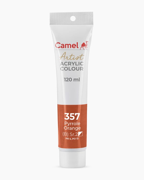 Camel Artist Acrylic Colour Pyrrole Orange in 120 ml