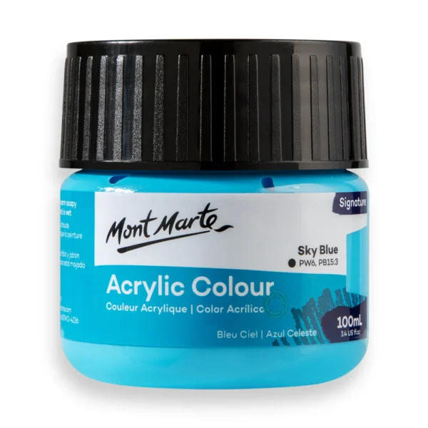 Acrylic Colour Paint Signature 100ml (3.4 US fl.oz) Tub - Sky Blue